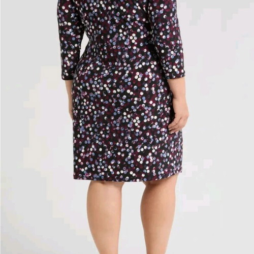 Anne Klein midi dress like new, black multicolor