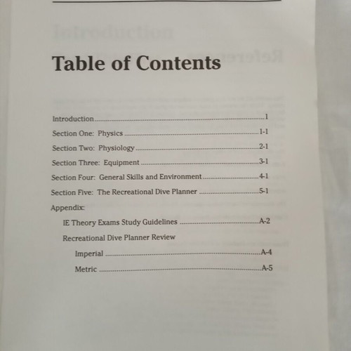 PADI Diving Knowledge Workbook 1993 used