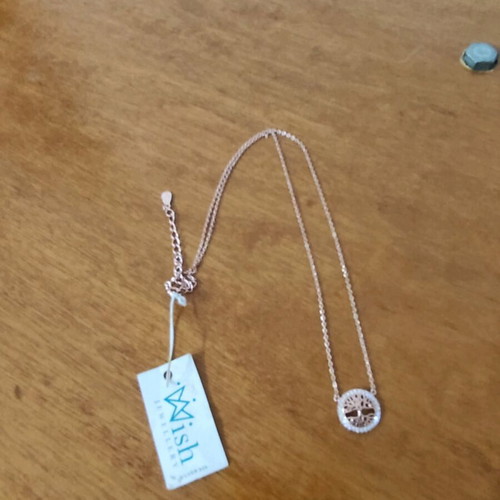 925 Silver Tree of Life Necklace New Rose Gold Plated