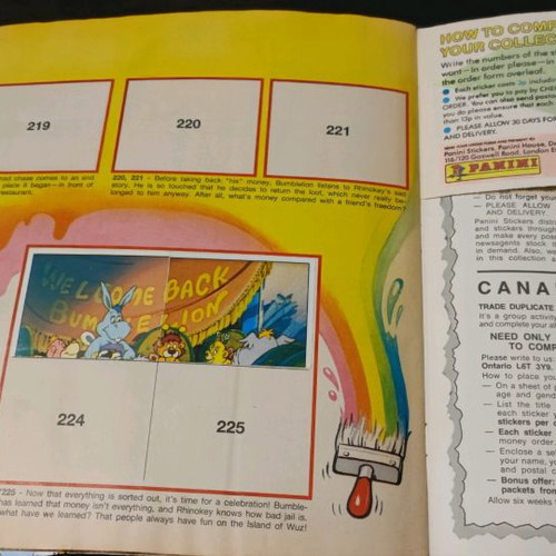 Panini Wuzzles sticker album used, English edition
