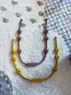 Anti-drop silicone chains for stroller or pacifier baby messykoala blw like new, set of 2