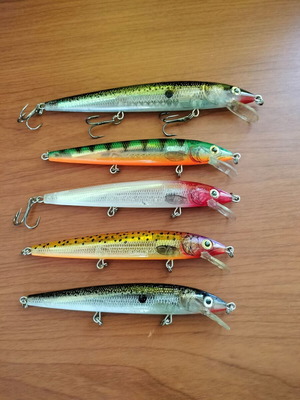 Rapala artificial lures like new, Husky jerk 14mm 18g, Max Rap 130mm 15g