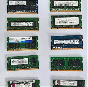 Μνημες Laptop RAM (Πώληση πακέτο και ξεχωριστά)