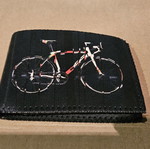 Wallet with bicycle design, black