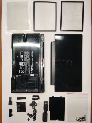Κέλυφος Nintendo DS Lite μεταχειρισμένο, original ευρωπαϊκή έκδοση, μαύρο
