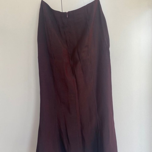 Burgundy 3-Piece Set Jacket Top and Long Skirt Like New