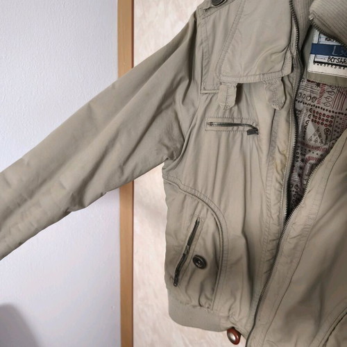 Bershka bomber jacket used, size L, khaki brown green
