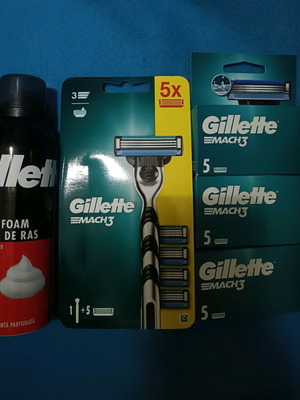 Gillette set Mach3 ξυραφάκι καινούργιο με 20 ανταλλακτικά και αφρό
