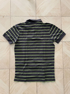 Poloshirt GAP used, small, dark blue with green stripes, cotton