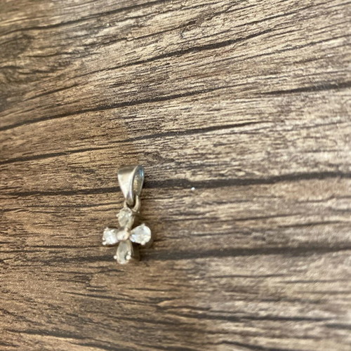 Silver cross with stones like new