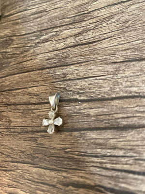 Silver cross with stones like new