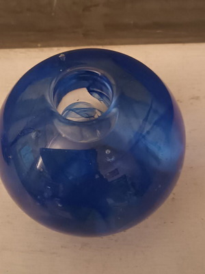 Crystal Candlestick in Blue Shade like new