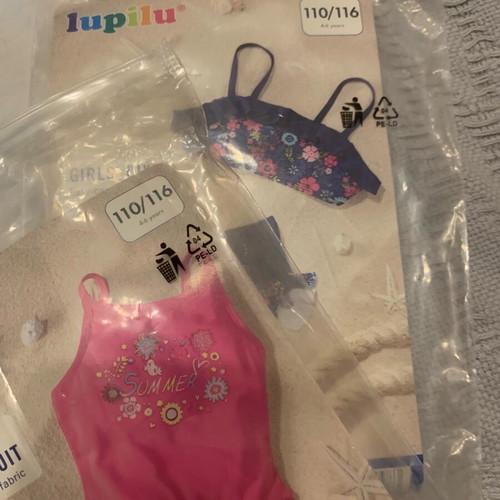 Lupilu swimwear set of 2 (one-piece and bikini) like new with caftan gift No 6