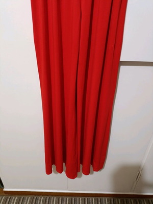 One-piece strapless coral jumpsuit like new
