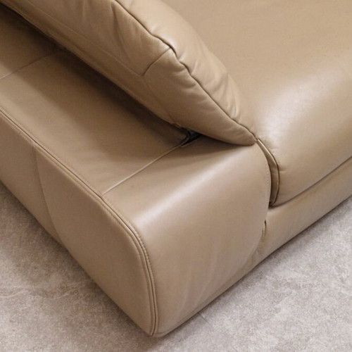 Living room sofa set used, multifunctional, adjustable arms and back, leather