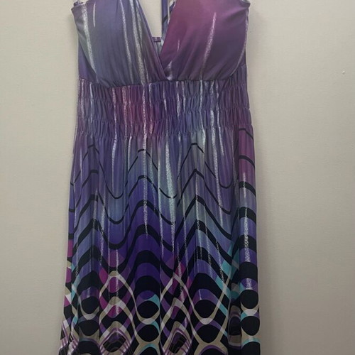 Summer dress like new, size S/M, purple and turquoise