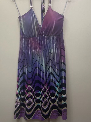 Summer dress like new, size S/M, purple and turquoise