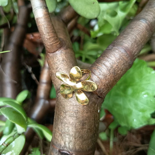 Adjustable ring used, gold-colored