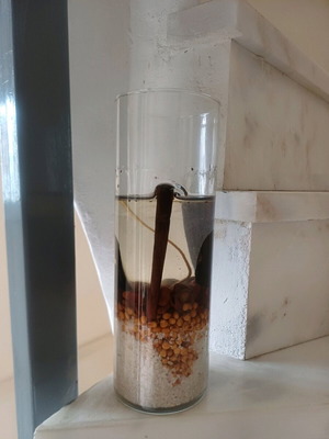 Candle in glass jar like new, unused