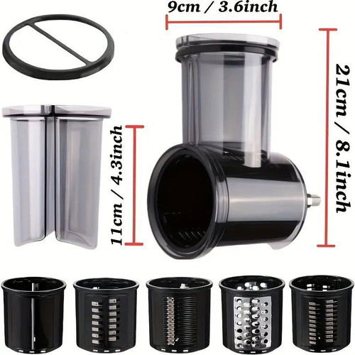KitchenAid mixer cutting-grating attachment with 5 blades