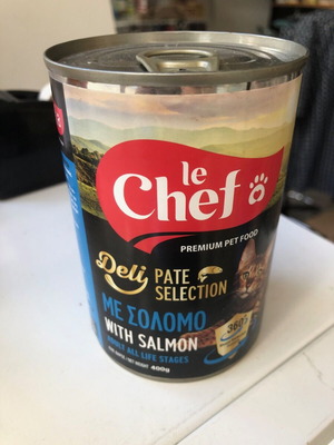 Le Chef κονσέρβες premium για γάτες πατέ με σολομό, 6x400γρ