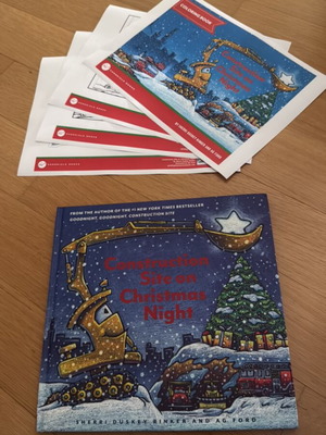 Construction Site on Christmas Night book used with activities