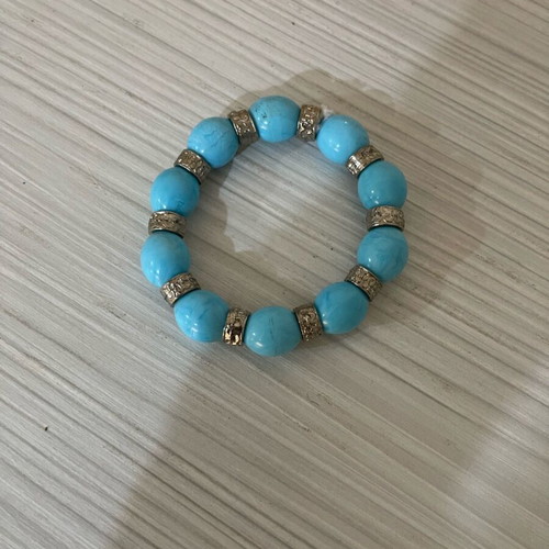 Bracelet with elastic, stones and metal elements new