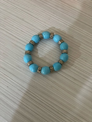 Bracelet with elastic, stones and metal elements new