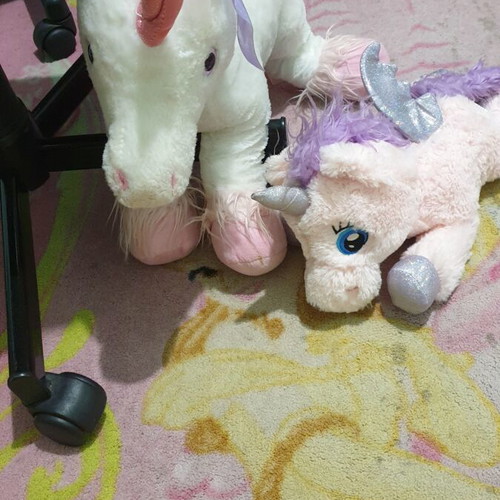 Unicorn plush toys like new, large 45 cm and small 25 cm set