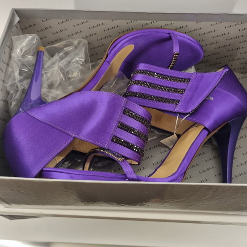 Tiffi women's purple sandals with Swarovski elements, new, size 39