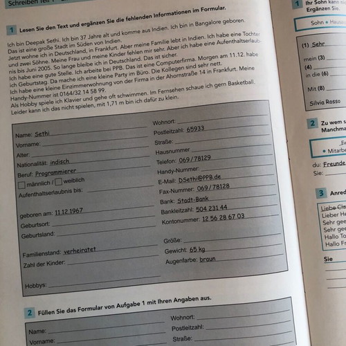 Mit Erfolg zu Start Deutsch A1 book used for exam preparation