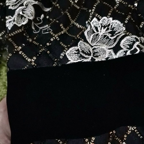 Lipsy London long sleeve lace and sequin midi dress new, black and white, size S/M