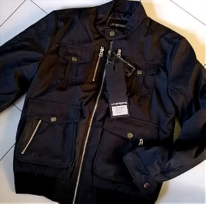 ΚΑΙΝΟΥΡΓΙΟ Μαύρο ανδρικό μπουφάν (Biker's Jacket) (sz M) La Stagione