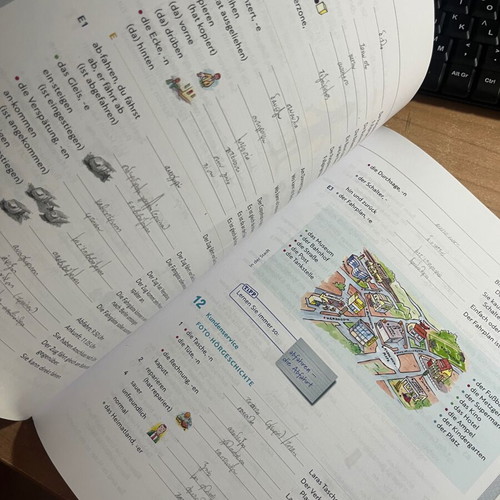 Schritte Plus 2 A1.2 Hueber German language book used with notes