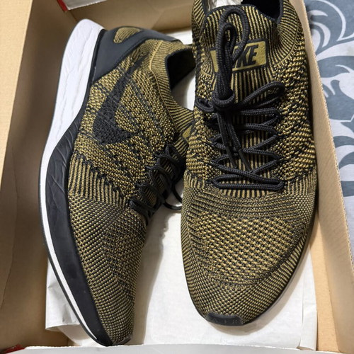 Nike Air Max Flyknit Racer Olive Black size 45.5 like new