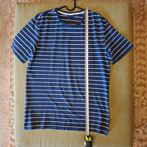 Oxford Company T-Shirt XL used, navy with white stripes