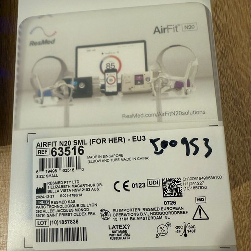 Resmed AirFit N20 for Her nasal mask size Small new pink