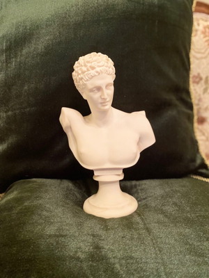 Hermes alabaster statue white used, modern