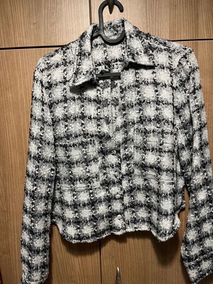 Πουκάμισο Nadia Rapti tweed μεταχειρισμένο, άσπρο, μέγεθος M