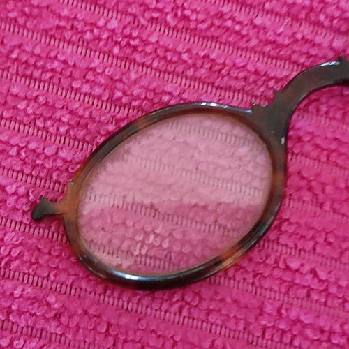 French Presbyopia Glasses Tortoise Shell Handle Used, Circa 1900