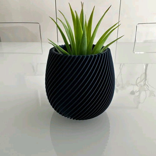 Modern spiral container new for plants, brushes, pencils etc.