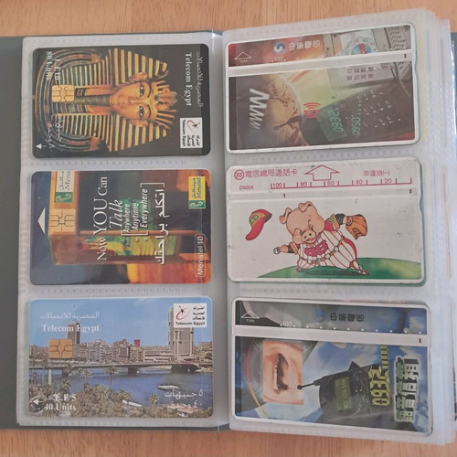 Collection of 120 used phone cards from around the world