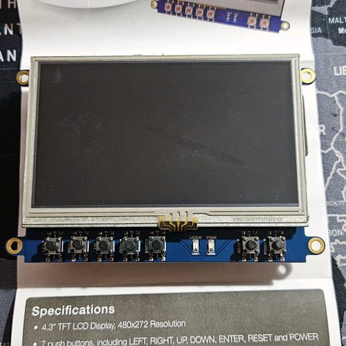 4DCAPE-43T BeagleBone Black 4.3" LCD Cape with resistive touch like new