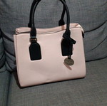 Medium size pink-black handbag like new