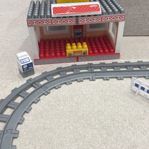 Train Station Building Blocks Set used