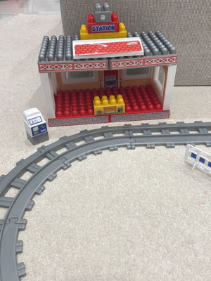 Train Station Building Blocks Set used