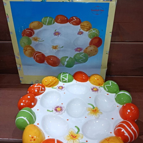 Vintage Easter egg platter new, late 90s