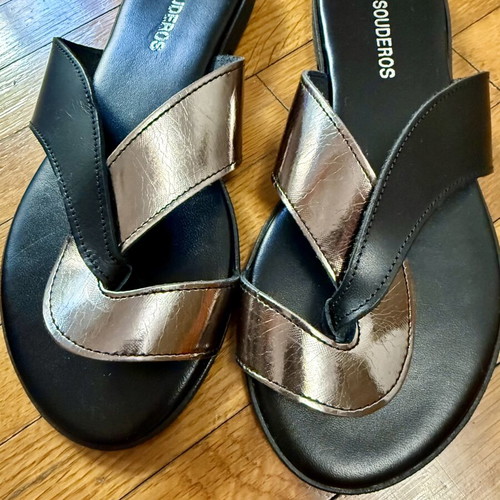 Sandals new, size 37, black with soft surface