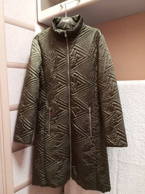 Gil Bret women's quilted coat new, olive color, size XL-XXL