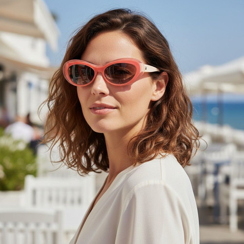 Face à Face Paris Monoi 1 Sunglasses used, coral pink acetate